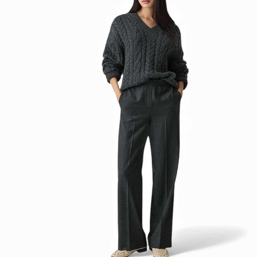 Theory‎ Charcoal Wide Leg Pants